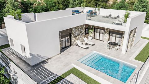 . NEW BUILD VILLAS IN PINOSO New Build Independent modern villas that can be built on rustic or urban plots of land we have a wide range available in the area of Pinoso: •3 bedrooms, 2 bathrooms • Private swimming pool • Full installation of air cond...