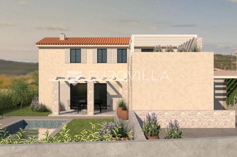 A modern semi-detached housel is for sale, located in a village near Momjan, 12 km from the sea and 5 km from Buje. The ground floor consists of an entrance hall, a kitchen, a dining room and an open living room with access to a covered terrace and y...