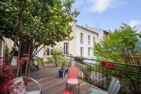 A 3 mn à pied métro Mairie de Montreuil (L9)-A vendre Charmante maison avec jardin,terrasse-6 chambres-2 studios-cave
