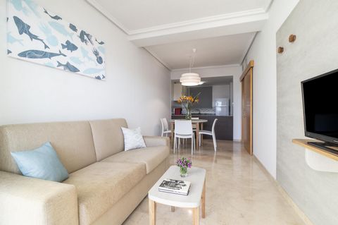 This residence is a 10-minute walk from Levante beach and 50 km from Alicante airport. It's the perfect place for a family holiday. It offers spacious, practical apartments with 1 and 2 bedrooms, all with a balcony. 1 living area, 2 bedrooms, 1 kitch...