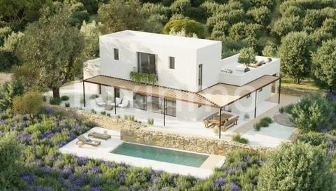 Introducing a Fantastic Plot with a License to build and Exclusive Modern 5-Bedroom Villa, currently in the project stage, for sale in the picturesque area of Sant Agustí, Sant Josep de sa Talaia. This impressive property boasts a generous 270m2 of u...