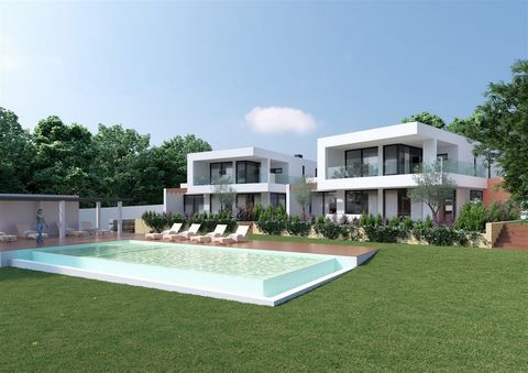 New Construction in Cascais, Private condominium consisting of 5 single-family houses, each with 4 suites, inserted in a 4,195 square meters plot of land and gross construction areas between 363.30 and 367.30 square meters. The private condominium is...