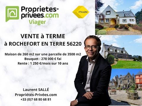 VIAGER LIBRE à TERME. ROCHEFORT EN TERRE 56220. Aux pieds du centre historique ! Proche des commodités et des écoles, 30 minutes de Vannes et du Golfe, vous découvrirez cette Néo-bretonne au volumes généreux et agréablement entretenue. - Le rez de ch...