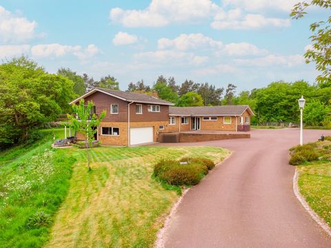 An exceptional opportunity to acquire an individual executive 1970s residence with adjoining grounds, paddocks and tennis court, extending to approximately 7 acres (2.8 hectares). Beautifully set in a picturesque and secluded rural position on the ou...
