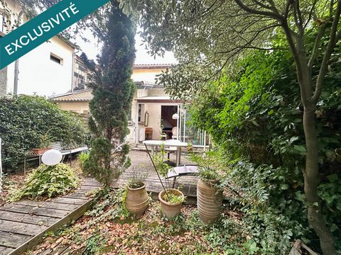 LE BOUSCAT : Maison de ville, bel espace de vie, 2 ch possibilité 3 beau jardin