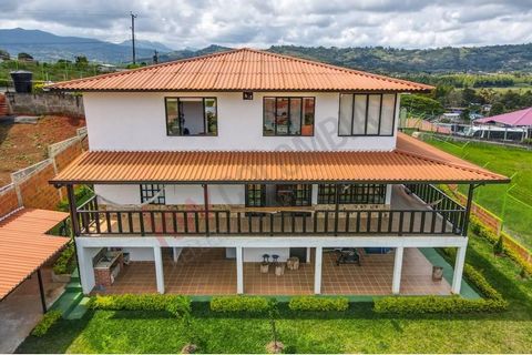 For sale Finca El Olimpo Pavas Valle del Cauca the property has three levels dining room, living room and open study, three integral kitchens, laundry area, gym, play area, six bedrooms each with private bathroom, a social bathroom, tool room, parkin...