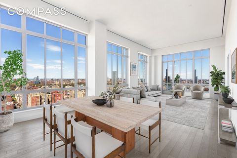 This brand new trophy penthouse is perched on the 30th floor and offers sensational Central Park, Reservoir and city views from 4 exposures. The sprawling floor plan features 4 bedrooms, 4.5 bathrooms and 3 expansive terraces. A gracious entry foyer ...