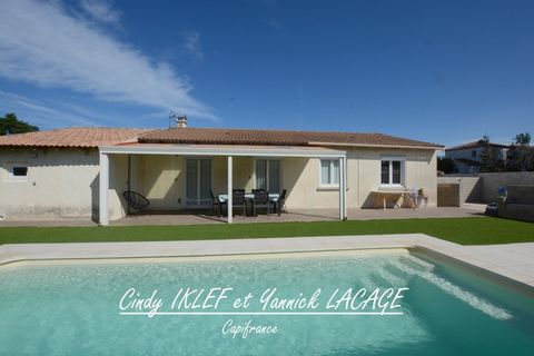 Cindy IKLEF et Yannick LACAGE du réseau CAPIFRANCE sont ravis de vous présenter cette maison T4 de plain-pied avec studio indépendant et piscine Opportunité rare ! Située dans un quartier calme, cette maison T4 de plain-pied, exposée plein sud, sur u...