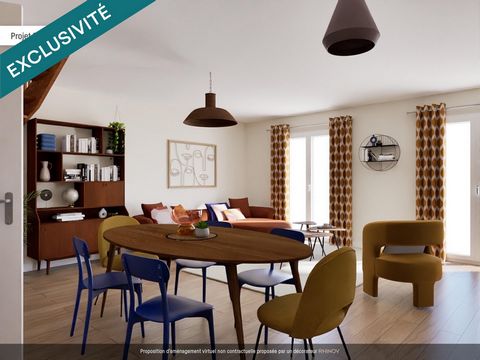 Duplex, 3 chambres et un bureau