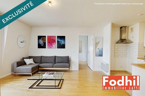 Appartement 2 pièces de 42 m² au dernier étage avec parking privé
