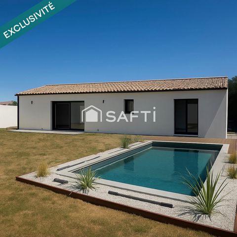 Élégance et confort à Palaja : superbe maison contemporaine 4 faces avec piscine, jardin et garage privé.